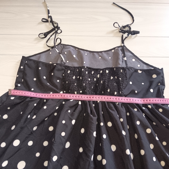 Plus Size Floral & Polka Dot Print Tie Shoulder Cami Dress - Picture 14 of 14